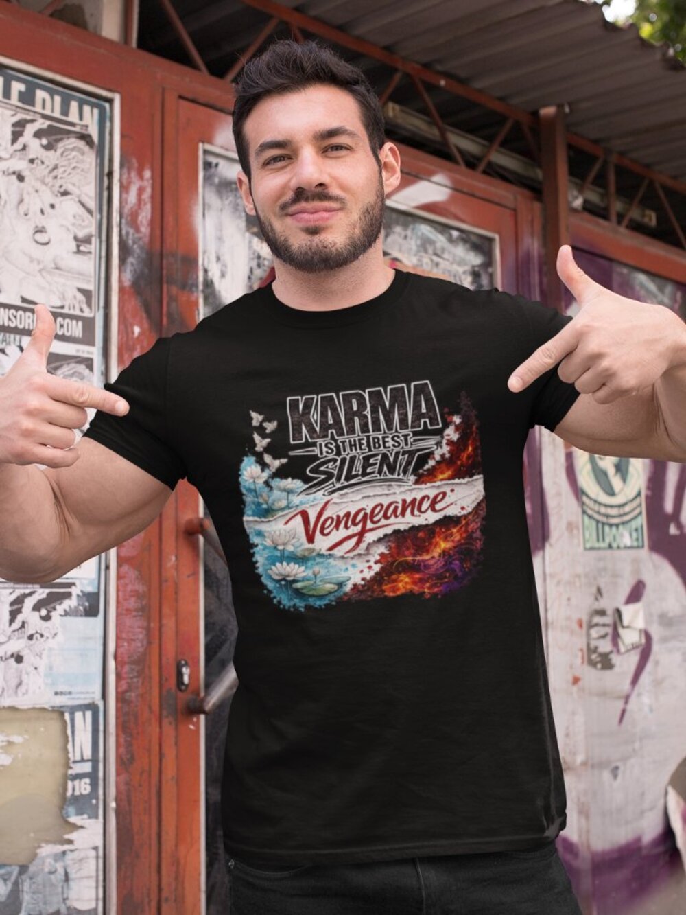 Karma Is the Best Silent Vengeance T-Shirt - Picture 5 of 12